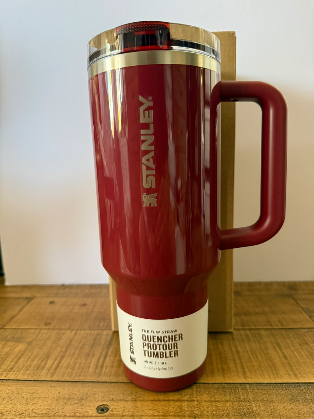 Stanley Tumbler 40oz Cranberry Flip Straw Quencher ProTour Insulated Mug W/Box